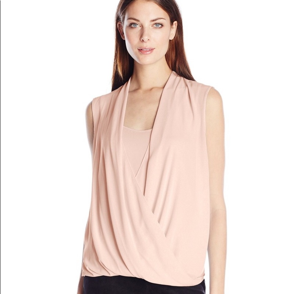 BCBGMAXAZRIA Women's Pink Front Blouse